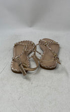 Load image into Gallery viewer, Aldo Womens Qilinna Gold Pink Open Toe Flat Ankle Strap Sandals Size 7
