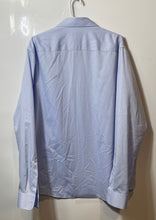 Load image into Gallery viewer, Calvin Klein Mens Blue Herringbone Regular Fit Dress Shirt Size XL 17 36/37
