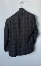 Load image into Gallery viewer, F.Ferro Mens Black Brown Plaid Long Sleeve Three-Button Blazer Size 42R
