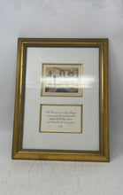 Load image into Gallery viewer, Framed 1985 Ronald Reagan White House Art Holiday Greeting Card Blue Room Paper
