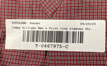 Load image into Gallery viewer, Tommy Hilfiger Mens Classics Red Plaid Print Cotton Long Sleeve Dress Shirt Sz L
