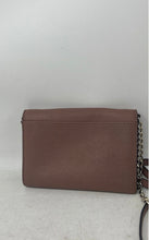 Load image into Gallery viewer, Michael Kors Womens Brown Leather Adjustable Strap Flap Over Lined Crossbody Bag
