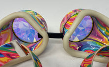 Load image into Gallery viewer, Multicolor Rainbow Glasses Adjustable Strap Steampunk Rave Goggles For Kids
