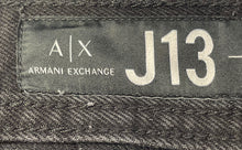 Load image into Gallery viewer, Armani Exchange Mens Black Denim Pockets Slim Straight Leg Jeans Size 30
