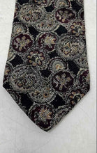 Load image into Gallery viewer, Enzo Mens Multicolor Floral Silk Keeper Loop Adjustable Designer Tie
