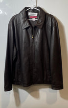 Load image into Gallery viewer, Merona Mens Brown Genuine Leather Long Sleeve Collared Full-Zip Jacket Size XL
