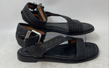 Load image into Gallery viewer, Crown Vintage Womens Taria Black Open Toe Flat Ankle Strap Sandals Size 7 M
