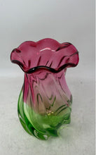 Load image into Gallery viewer, Multicolor Glass Swirl Pattern Flower Theme Home Decorative Vase Collectible

