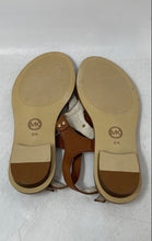 Load image into Gallery viewer, Michael Kors Womens Brown Leather Flat Thong Sandals Size 6M
