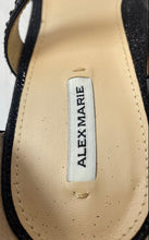 Load image into Gallery viewer, Alex Marie Womens Seyland Black Rhinestone Low Block Ankle Strap Heels Size 9M
