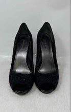 Load image into Gallery viewer, Nine West Womens Black Lace Peep Toe Slip-On Stiletto Pump Heels Size 7.5M
