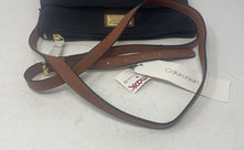 Load image into Gallery viewer, Calvin Klein Womens Black Brown Adjustable Strap Shoulder Crossbody Bag w/ Tags
