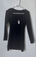 Load image into Gallery viewer, Ten Womens Black Long Sleeve Scoop Neck Mini Dress Size S With Tag
