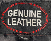 Load image into Gallery viewer, Genuine Leather Womens Black Lace-Up Side V-Neck Snap Motorcycle Vest Size XL
