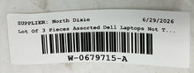 Load image into Gallery viewer, Lot Of 3 Pcs Assorted Dell Windows Portable Laptops Not Tested For Parts
