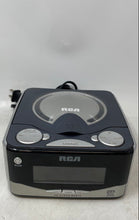 Load image into Gallery viewer, RCA Model RP4803A Dual Wake Black Gray Wired CD Clock Radio Untested
