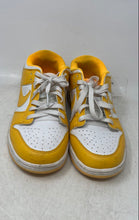 Load image into Gallery viewer, Nike Womens Dunk Low White Yellow Leather Lace-Up Low Top Sneaker Shoes Size 8
