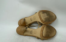Load image into Gallery viewer, Michael Kors Womens Beige Brown Open Toe Platform Heels Size 9.5M
