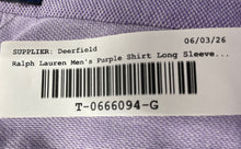 Load image into Gallery viewer, Ralph Lauren Mens Purple Long Sleeve Knit Oxford Button-Up Shirt Size L
