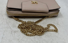 Load image into Gallery viewer, Michael Kors Womens Nude Leather Card Holder Small Convertible Crossbody Bag

