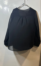 Load image into Gallery viewer, Calvin Klein Womens Black Long Sleeve Pockets Ruffle V-Neck Blouse Top Size XL
