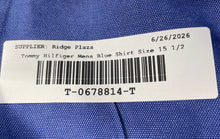 Load image into Gallery viewer, Tommy Hilfiger Mens Blue Cotton Long Sleeve Collared Dress Shirt Size 15 1/2
