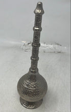 Load image into Gallery viewer, Soysal Silver-Tone Arabian Islamic Old Brass Sprinkler Rose Water Bottle
