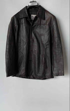 Load image into Gallery viewer, Mitica San Lorenzo Mens Brown Leather Long Sleeve Button-Front Jacket Size 52
