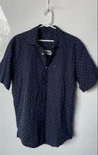Load image into Gallery viewer, Tommy Hilfiger Mens Blue Printed Short Sleeve Classic Fit Button-Up Shirt Size M
