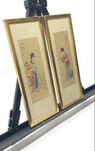 Load image into Gallery viewer, Set Of 2 Pcs Chinese Wall Hanging Home Decor Framed Asian Figure Art Painting
