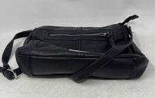 Load image into Gallery viewer, Rosetti Womens Black Leather Outer Pocket Adjustable Strap Crossbody Handbag

