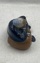 Load image into Gallery viewer, Chinese Reclining Men Blue Robe Statue Collectible Ceramic Figurine
