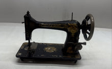 Load image into Gallery viewer, Antique Singer Black Gold Decal Hand Crank Tabletop Crafts Sewing Machine
