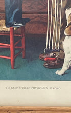 Load image into Gallery viewer, To Keep Myself Physically Strong Framed Art Print Signed By Norman Rockwell
