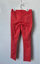 Load image into Gallery viewer, Bebe Womens Red Denim Stretch Distressed Skinny Leg Jeans Size 28 With Tag
