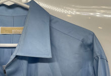 Load image into Gallery viewer, Michael Kors Mens Light Blue Cotton Long Sleeve Dress Shirt Size 16 1/2
