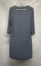 Load image into Gallery viewer, Tommy Hilfiger Womens Blue White Paisley 3/4 Sleeve Back Zip Sheath Dress Size 8
