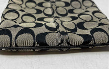 Load image into Gallery viewer, Coach Womens Gray Black Signature Print Adjustable Strap Zip Top Crossbody Bag

