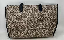 Load image into Gallery viewer, DKNY Womens Brown Beige Inner Pockets Double Handle Tote Handbag
