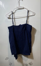 Load image into Gallery viewer, Armani Exchange Womens Navy-Blue Square Neck Camisole Tank Top Size Small
