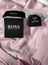 Load image into Gallery viewer, Hugo Boss Mens Pink Short Sleeve V-Neck Slim Fit Pullover T-Shirt Size Small
