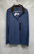 Load image into Gallery viewer, Banana Republic Mens Blue Heather Long Sleeve 1/4 Zip Pullover Sweater Size L
