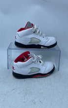 Load image into Gallery viewer, Nike Kids Air Jordan 5 Retro 440890-102 White Black Sneaker Shoes Size 9C
