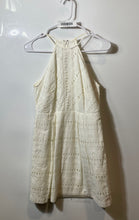 Load image into Gallery viewer, Ann Taylor Loft Womens White Sleeveless Halter Neck Eyelet Mini Dress Size 2P
