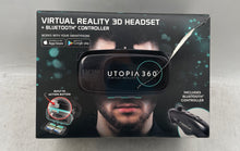 Load image into Gallery viewer, ReTrak Utopia 360 Black Bluetooth Virtual Reality 3D Headset
