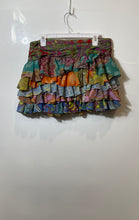 Load image into Gallery viewer, Zara Womens Multicolor Paisley Print Ruffle Pull-On Mini Skirt Size Large
