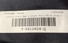 Load image into Gallery viewer, Calvin Klein Mens Black Short Sleeve Tipped Collar Polo Shirt Size Large
