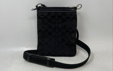 Load image into Gallery viewer, Coach Womens Black Signature Print Adjustable Strap Swingpack Crossbody Bag
