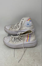 Load image into Gallery viewer, Converse Boys CTAS Move Platform A04344C White Rainbow Sneaker Shoes Size 4.5
