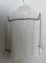 Load image into Gallery viewer, Zara Womens White Long Sleeve Collared Button-Up Shirt Size Large

